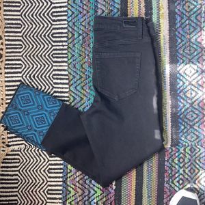 Womens Seven7 Cropped Mid Rise Skinny Jeans size 6 Black with  western style
